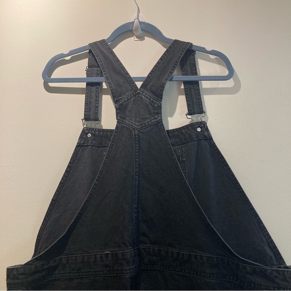 ASOS Sz 20 Adjustable Straps Several Pockets Denim  Overalls in Black - Picture 11 of 15